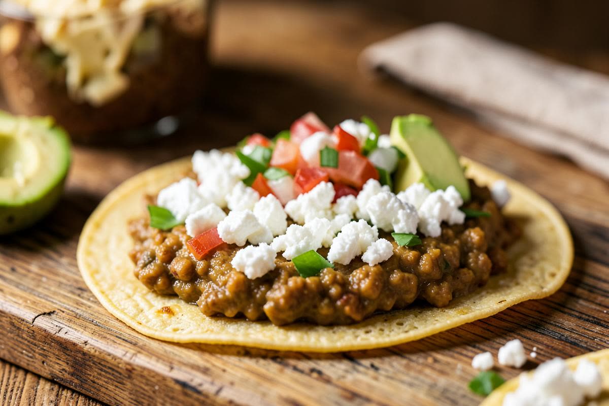 Refried Bean and Queso Fresco Tacos