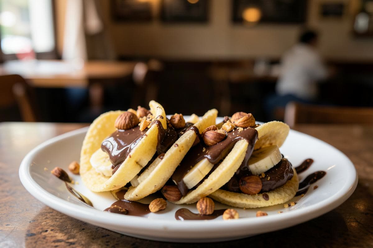 Nutella and Banana Dessert Tacos