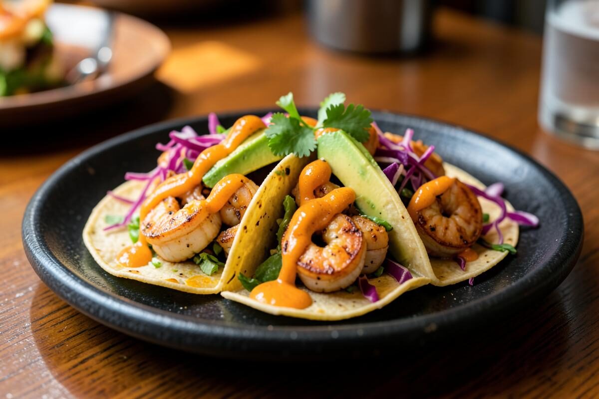 Shrimp Tacos with Chipotle Crema