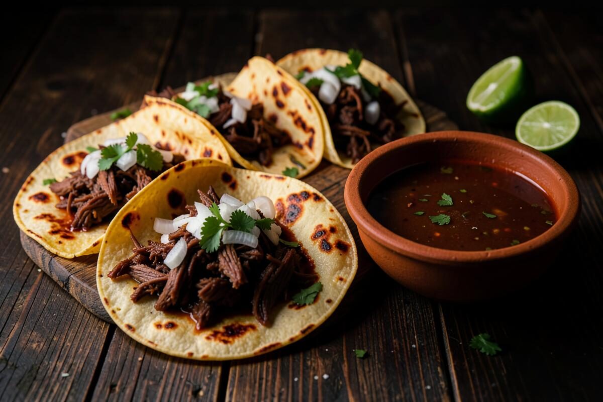 Birria Tacos with Consomme