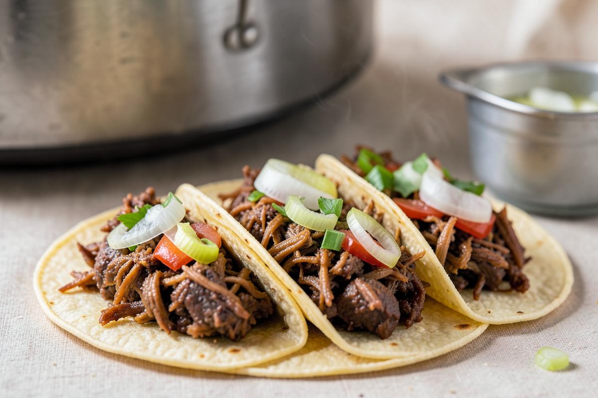 Instant Pot Shredded Beef Tacos
