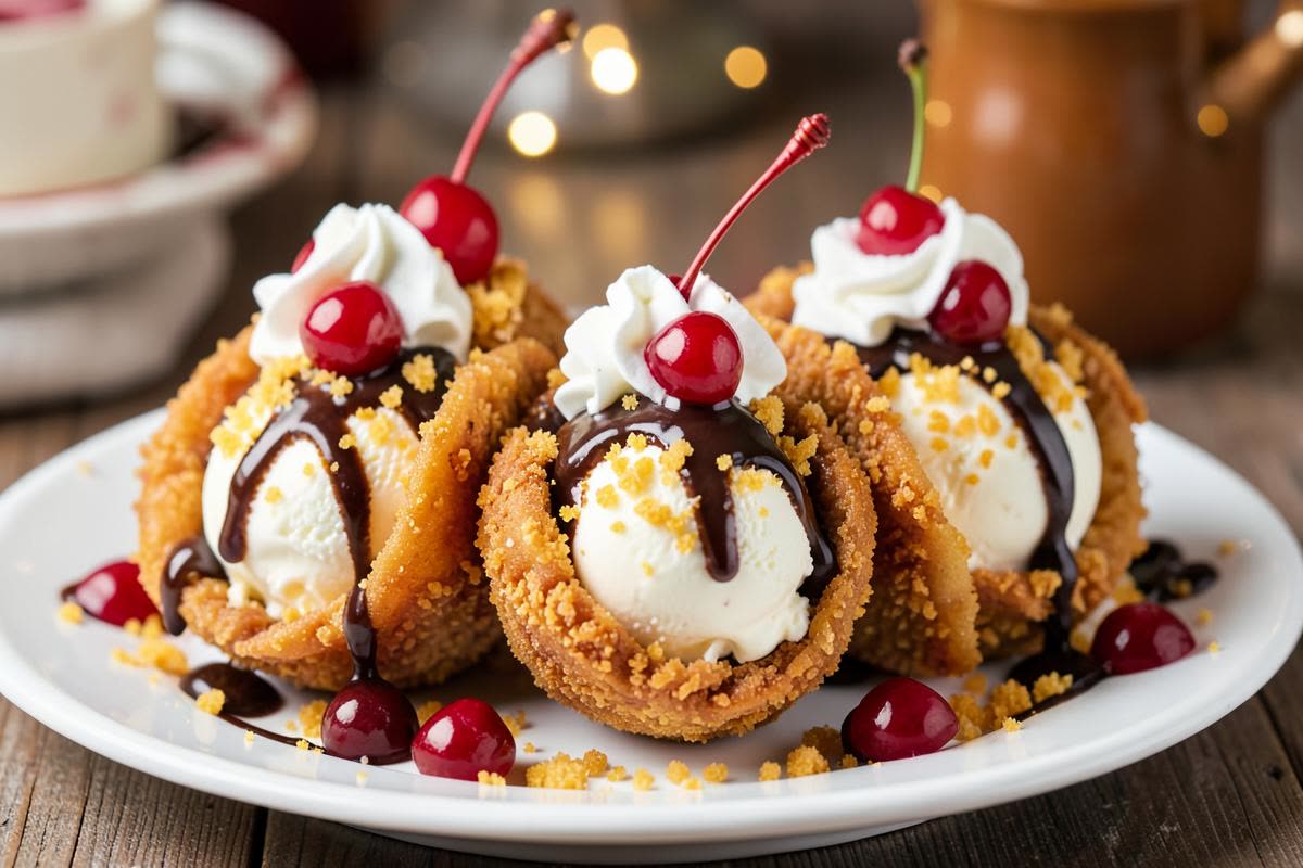 Fried Ice Cream Tacos
