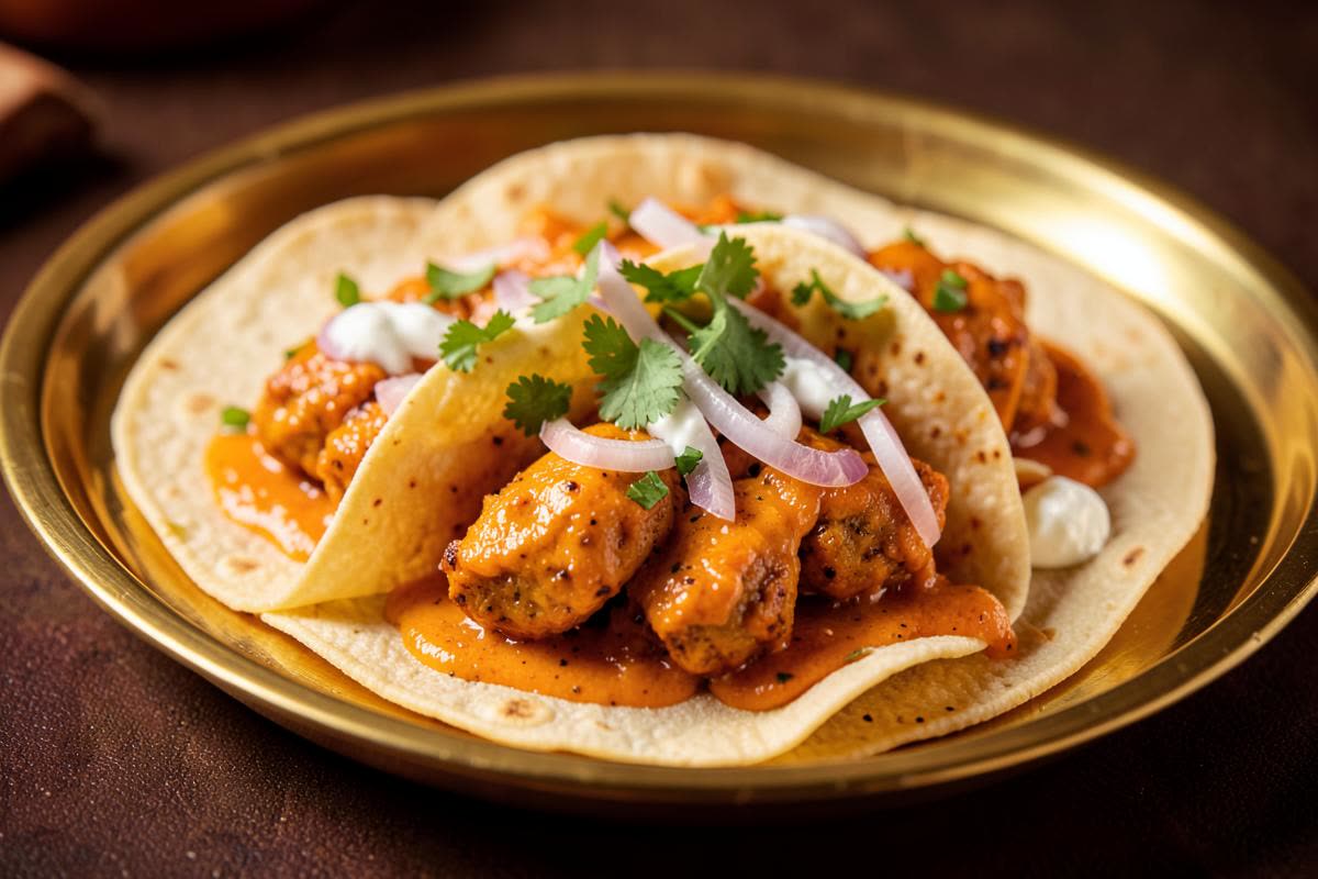 Indian Butter Chicken Tacos