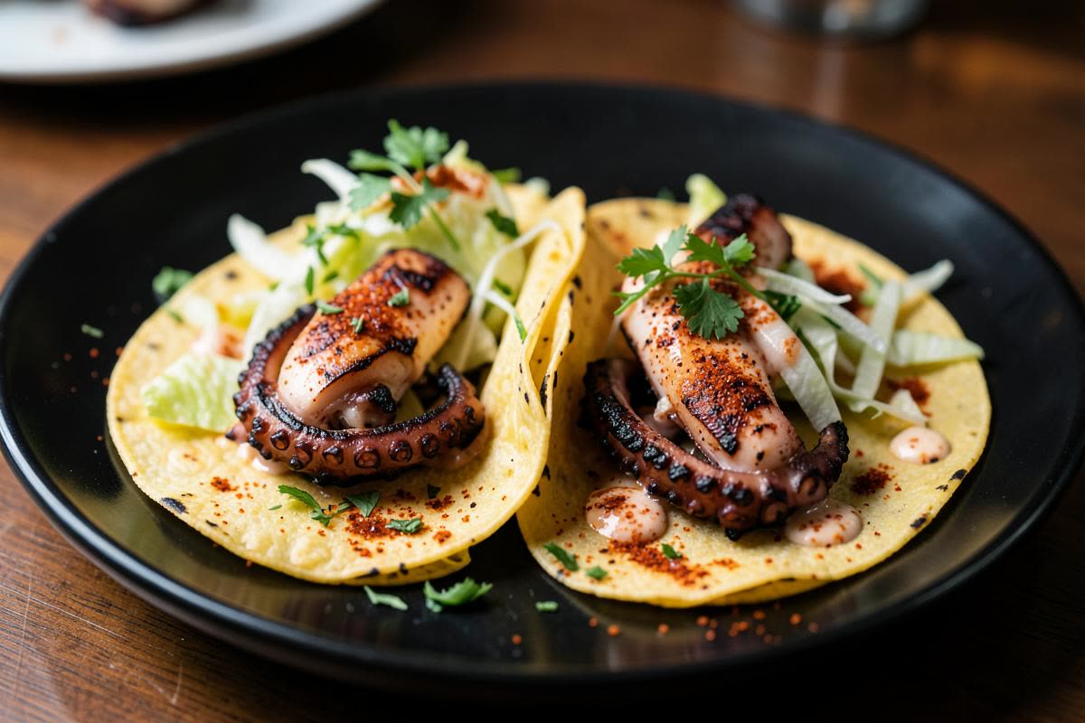 Grilled Octopus Tacos