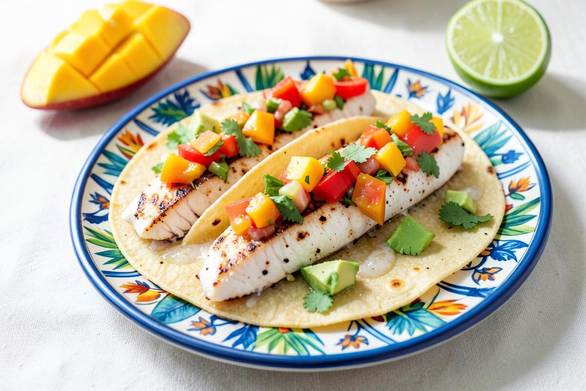 Fish Tacos with Mango Salsa