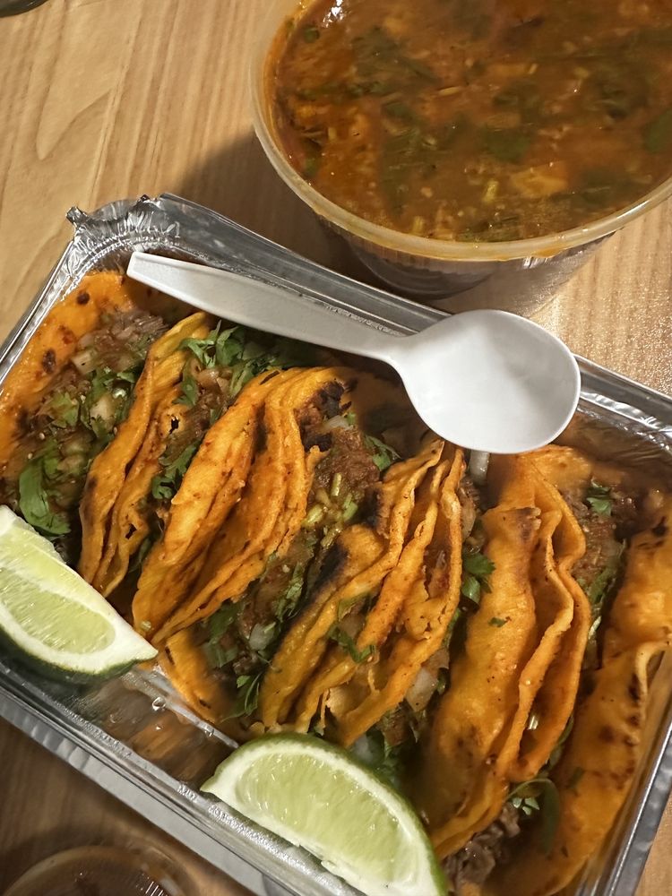 Tacos at Birria-Landia in Brooklyn, New York