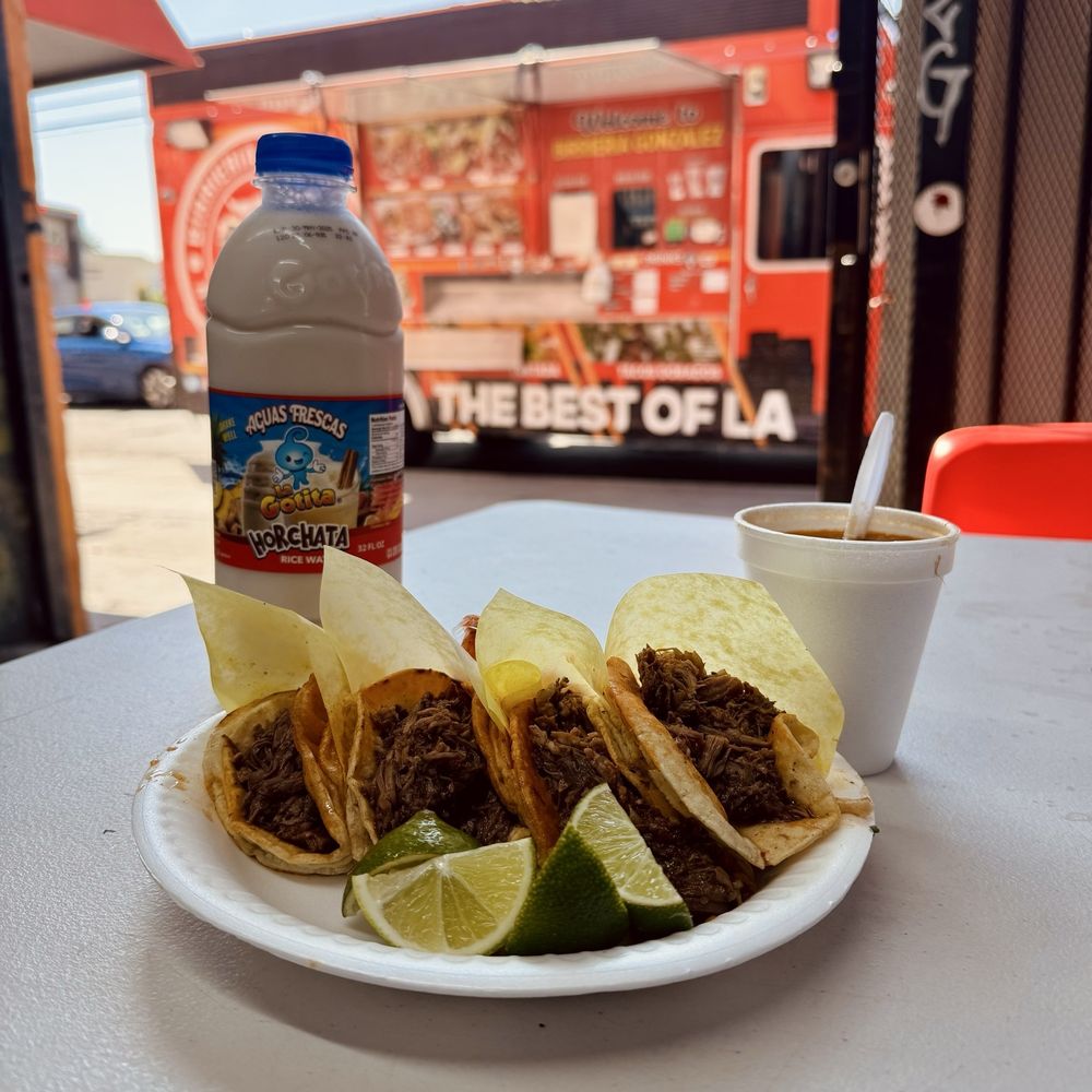 Tacos at Birrieria Los Gonzalez - Lunch Truck in Los Angeles, California