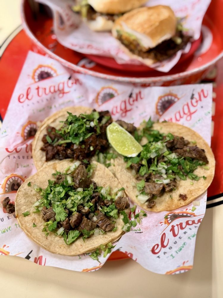Tacos at El Tragón Taquería in Chicago, Illinois