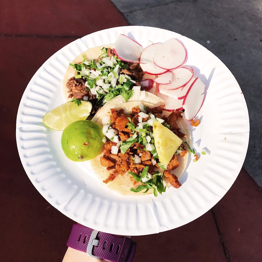 Tacos at Leo's Tacos Truck (Glendale Blvd) in Los Angeles, California