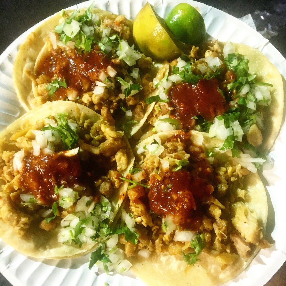 Tacos at Leo's Tacos Truck (Sunset Blvd) in Los Angeles, California