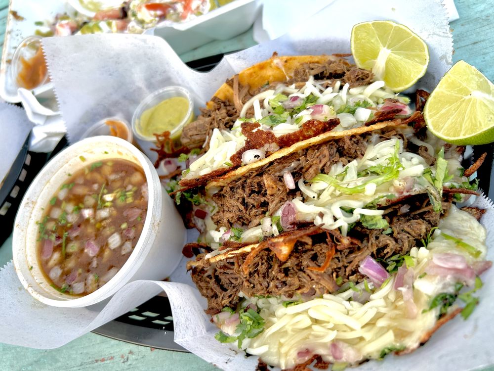 Tacos at Los Galanes Birrias & Tacos in Austin, Texas