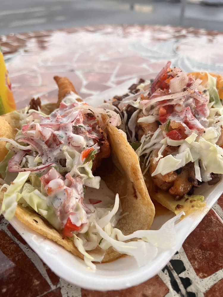 Tacos at Mariscos Mi Gusto Es in San Diego, California