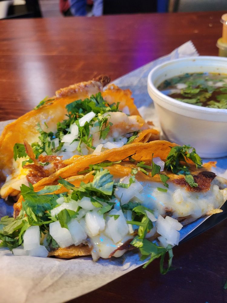 Tacos at QuesaBirria Jalisco Pilsen in Chicago, Illinois