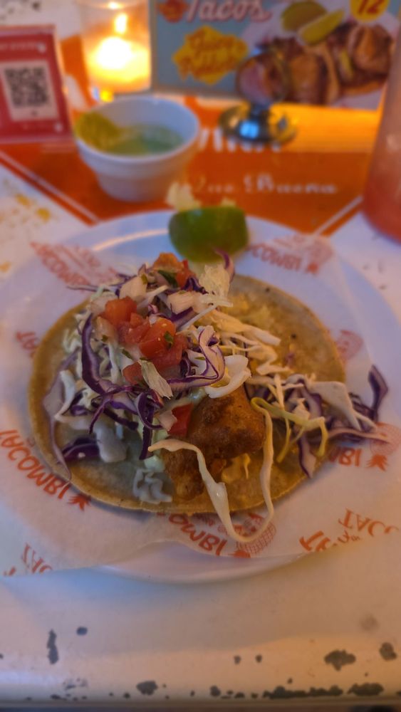 Tacos at Tacombi in Miami , Florida