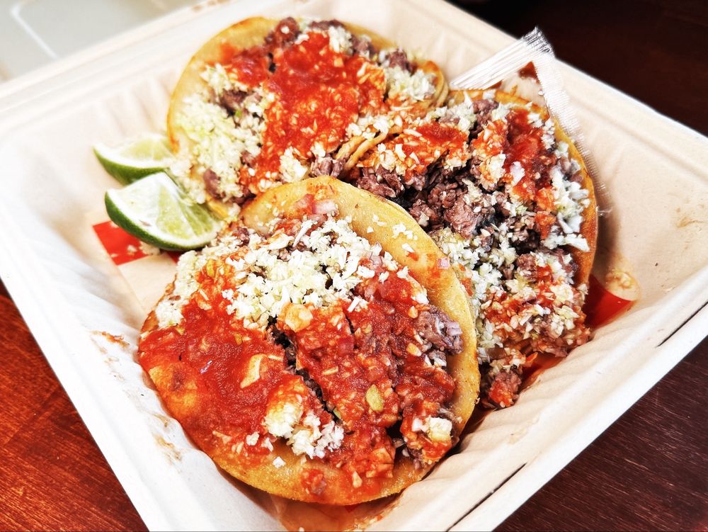 Tacos at Tacos Cometa in Seattle, Washington State