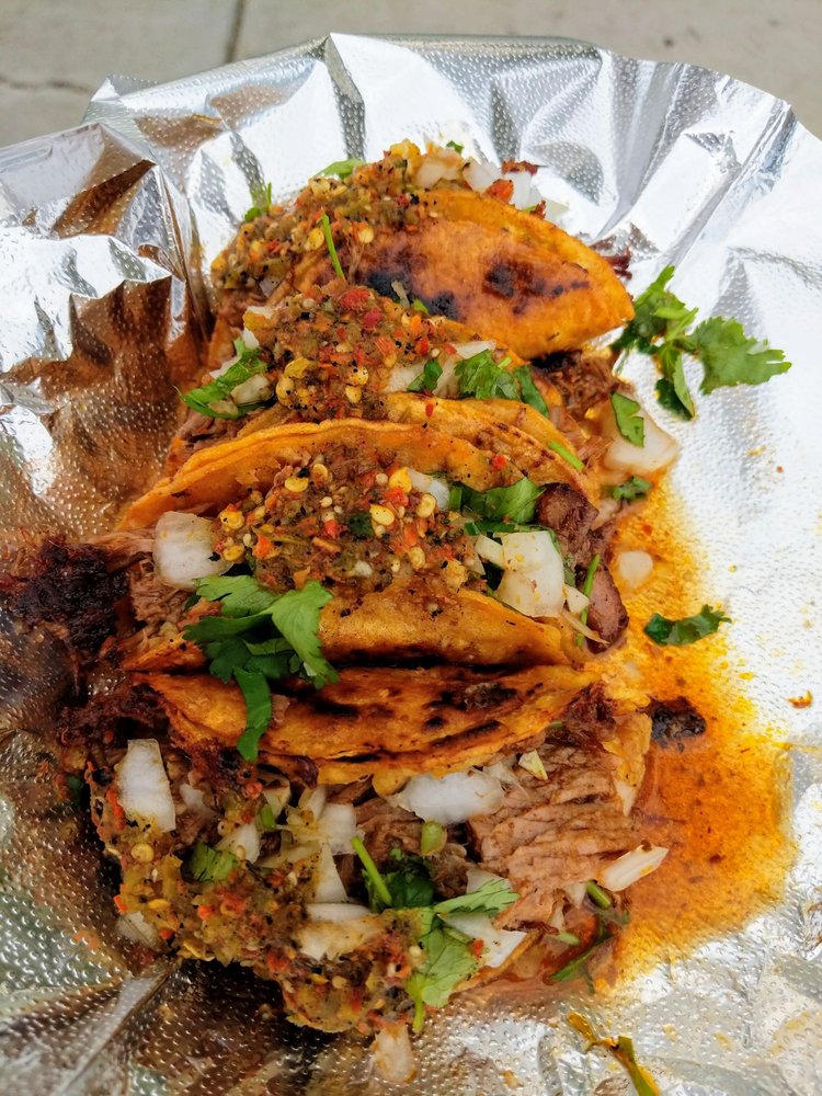 Tacos at Tacos El Morro in Los Angeles, California