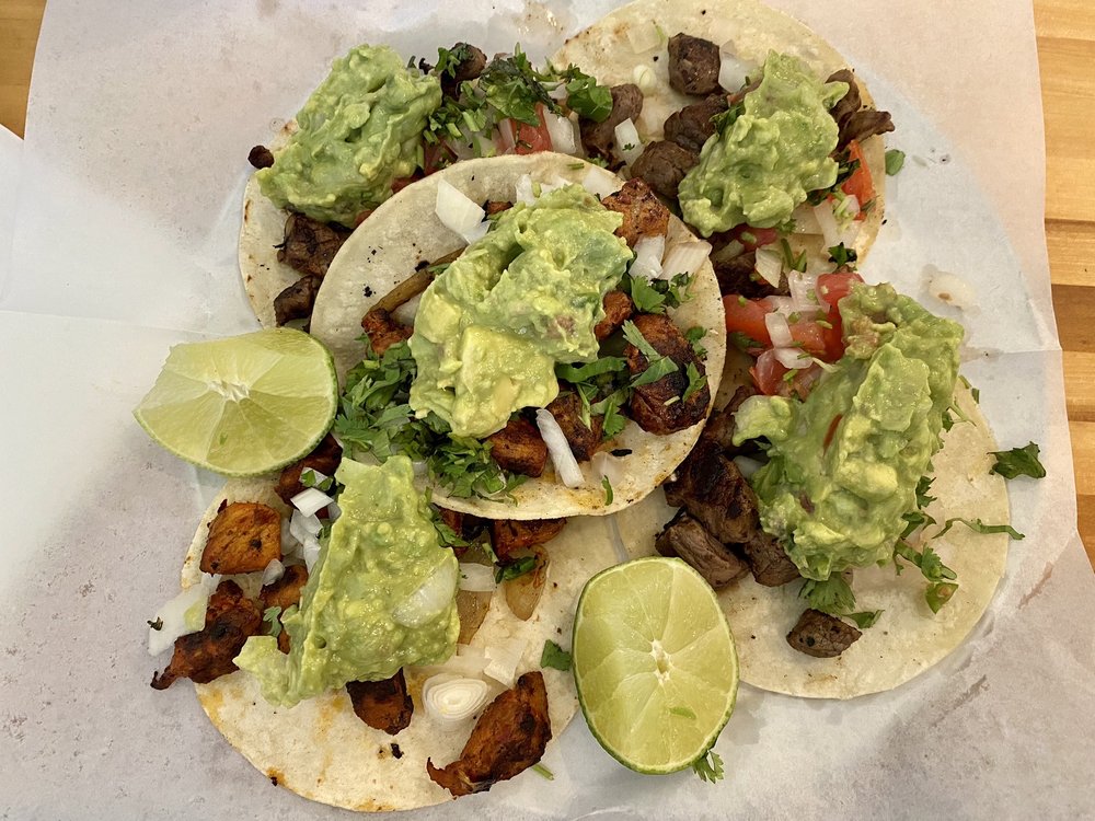 Tacos at Taqueria La Familia in Denver, Colorado