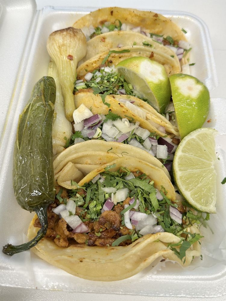Tacos at Taqueria La Prima in Philadelphia, Pennsylvania
